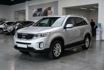 Kia Sorento II XM 2009-2014 рр. Бокові пороги Allmond Black (2 шт., Алюміній) фото 1