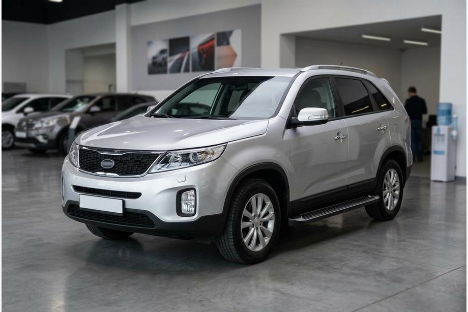 Kia Sorento II XM 2009-2014 рр. Бокові пороги Allmond Black (2 шт., Алюміній) Image
