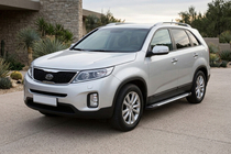 Kia Sorento II XM 2009-2014 рр. Бокові пороги Line (2 шт., Алюміній) фото 1