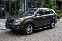 Kia Sorento II XM 2009-2014 рр. Бокові пороги Duru (2 шт., алюміній) фото 1