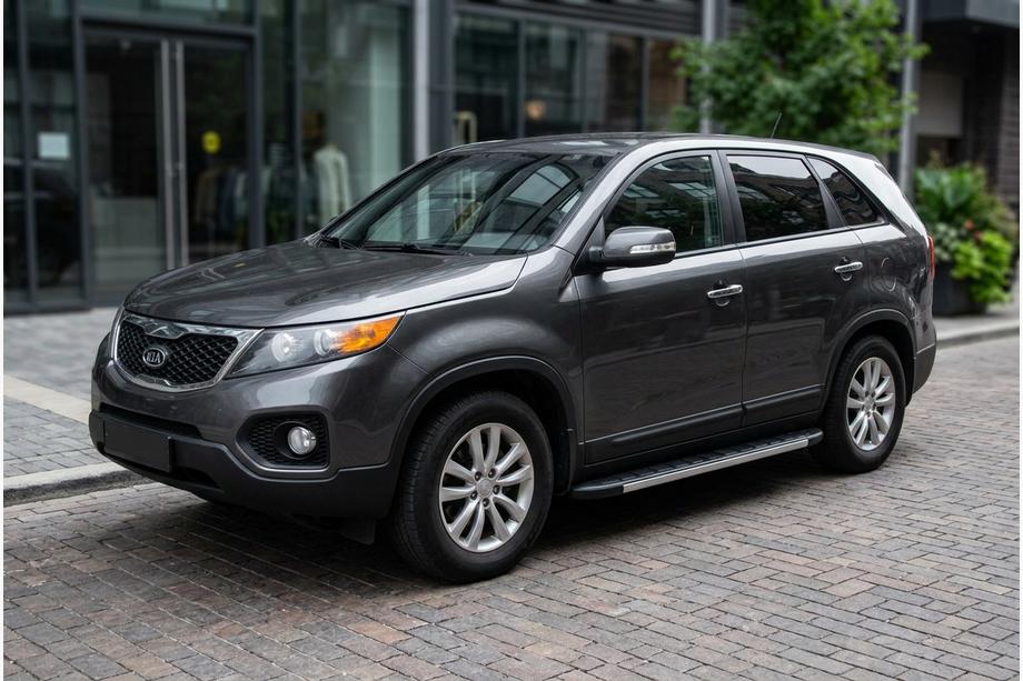 Kia Sorento II XM 2009-2014 рр. Бокові пороги Duru (2 шт., алюміній) Image