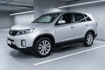 Kia Sorento II XM 2009-2014 рр. Бокові пороги RedLine Black (2 шт., Алюміній) фото 1