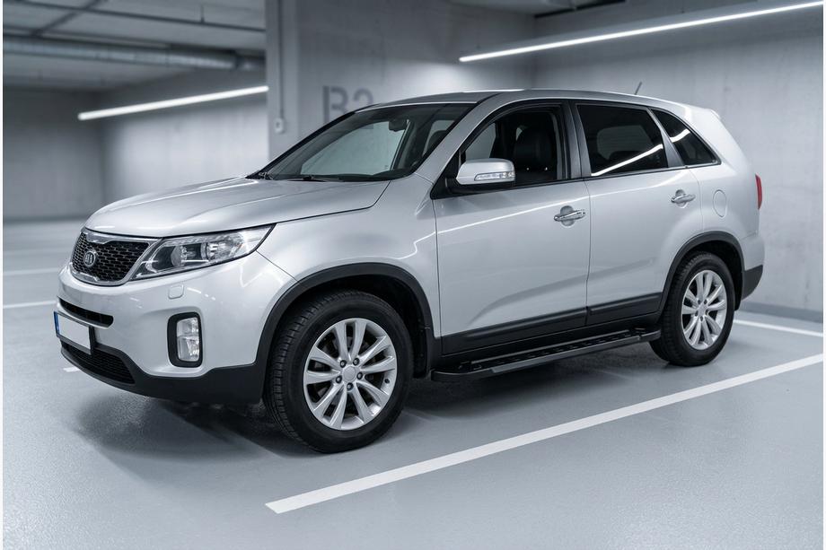 Kia Sorento II XM 2009-2014 рр. Бокові пороги RedLine Black (2 шт., Алюміній) Image