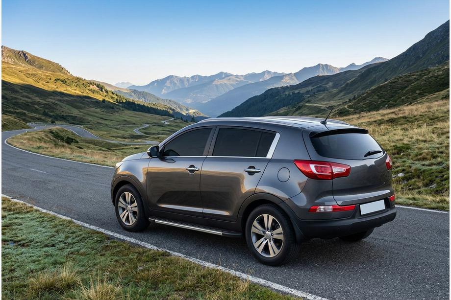 Kia Sportage 2010-2015 рр. Бокові пороги Duru (2 шт., Алюміній) Image