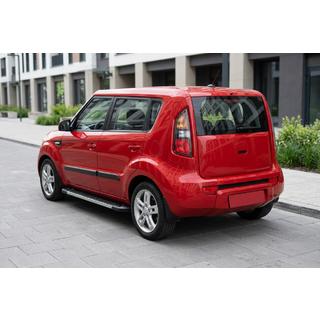 Бокові пороги RedLine V1 (2 шт., Алюміній) Kia Soul I 2008-2013 рр. фото 1
