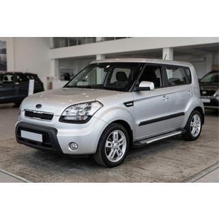 Бокові пороги Line (2 шт., Алюміній) Kia Soul I 2008-2013 рр. фото 1