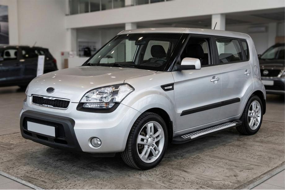 Kia Soul I 2008-2013 рр. Бокові пороги Line (2 шт., Алюміній) Image