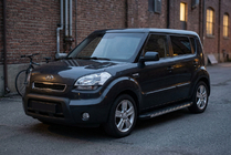 Kia Soul I 2008-2013 рр. Бокові пороги Duru (2 шт., Алюміній) фото 1