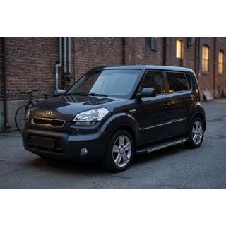 Бокові пороги Duru (2 шт., Алюміній) Kia Soul I 2008-2013 рр. фото 1