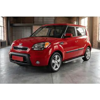 Бокові пороги Maydos V1 (2 шт., Алюміній ↗ нерж) Kia Soul I 2008-2013 рр. фото 1