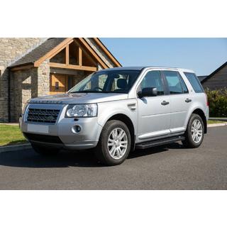 Бокові пороги Allmond Black (2 шт., Алюміній) Land Rover Freelander II 2006-2014 рр. фото 1