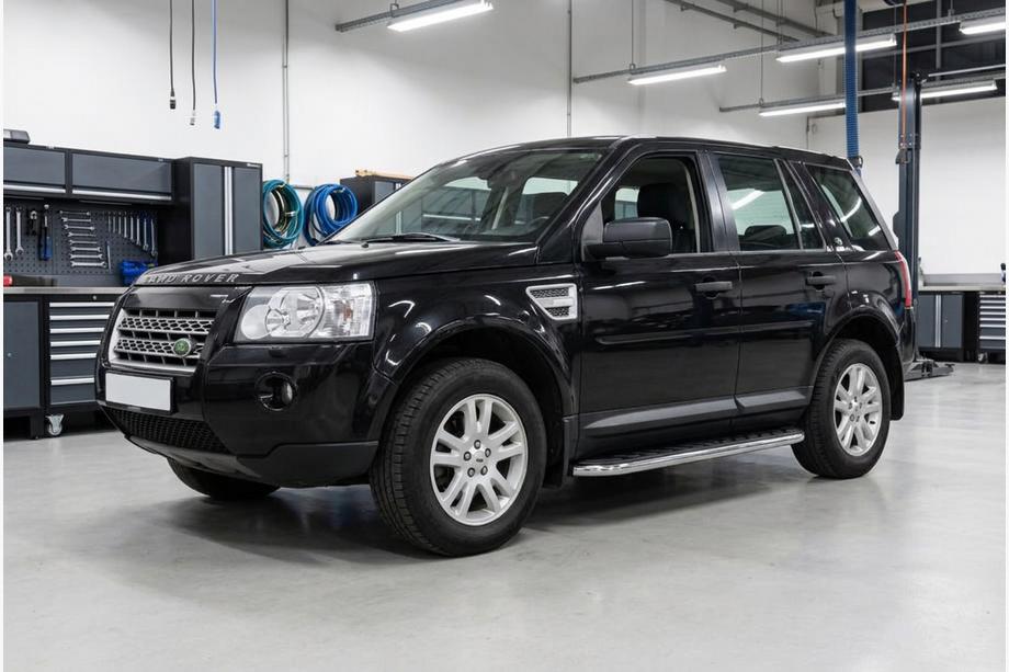 Land Rover Freelander II 2006-2014 рр. Бокові пороги Maydos V1 (2 шт., Алюміній ↗ нерж) Image