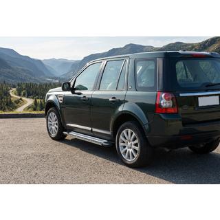Бокові пороги Rainbow (2 шт., Алюміній) Land Rover Freelander II 2006-2014 рр. фото 1