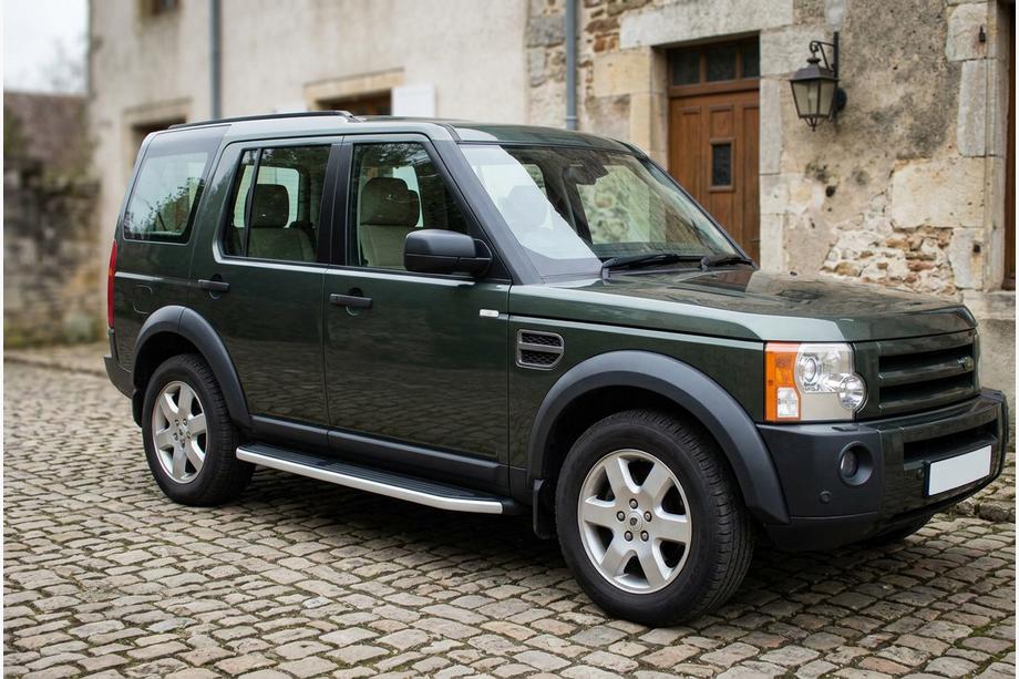 Land Rover Discovery III 2004-2009 рр. Бокові пороги Tayga Grey (2 шт., алюміній) Фото 1