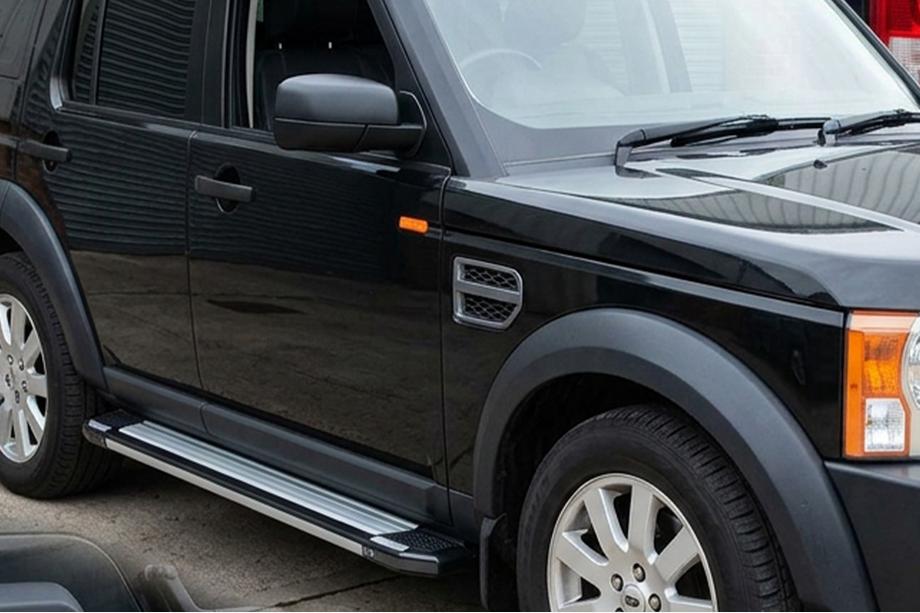 Land Rover Discovery III 2004-2009 рр. Бокові пороги Rainbow (2 шт., Алюміній) Фото 1