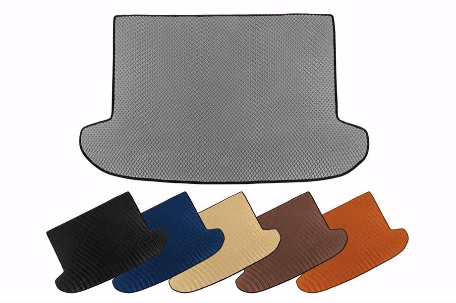 Mercedes GLS X167 2019- рр. Килимок в багажник EVA (3 ряди, Сірий) Image