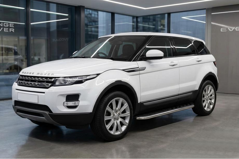 Range Rover Evoque 2012-2018 рр. Бокові пороги Maydos V1 (2 шт., Алюміній ↗ нерж) Image
