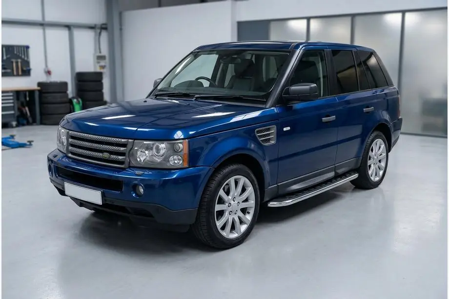 Range Rover Sport 2005-2013 рр. Бокові пороги Maydos V1 (2 шт., Алюміній ↗ нерж) Image