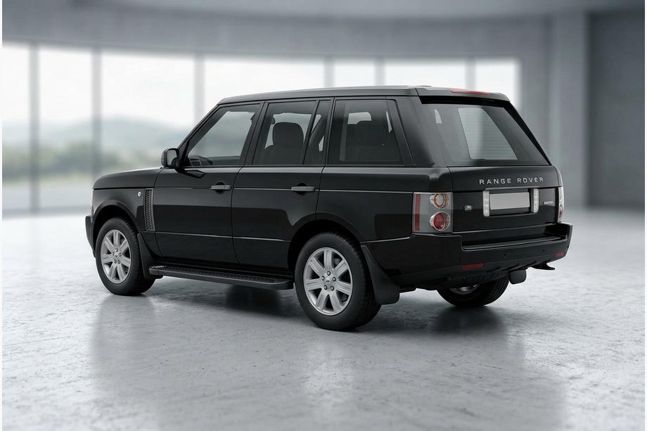 Range Rover III L322 2002-2012 рр. Бокові пороги Allmond Black (2 шт., Алюміній) Image