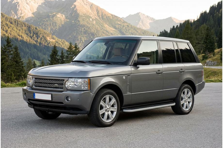 Range Rover III L322 2002-2012 рр. Бокові пороги Tayga Grey (2 шт., алюміній) Image