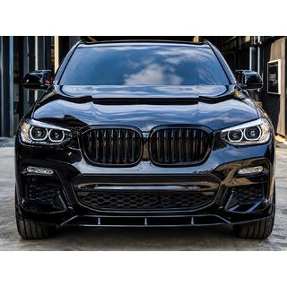 Передня Lip накладка 3D (для M-Sport 2018-2022, чорний глянець) фото 1