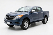Mazda BT-50 2012- рр. Бокові пороги Duru (2 шт., Алюміній) фото 1