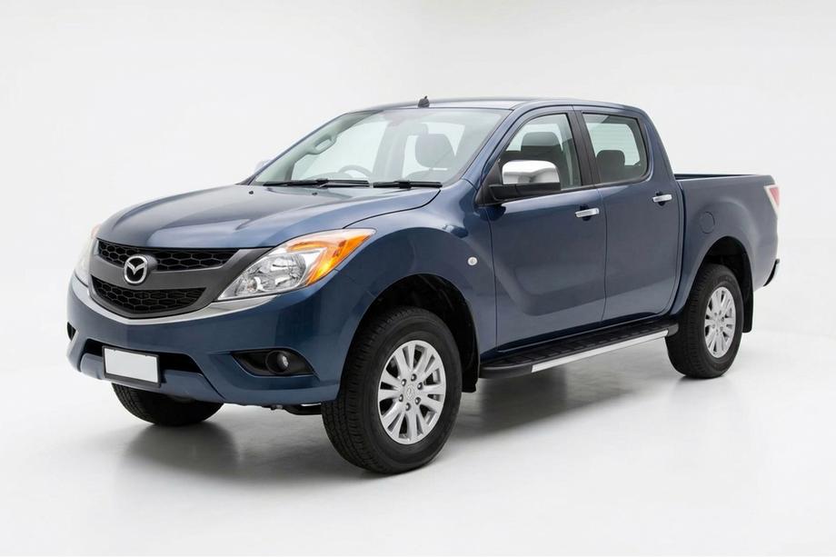 Mazda BT-50 2012- рр. Бокові пороги Duru (2 шт., Алюміній) Image