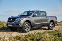 Mazda BT-50 2012- рр. Бокові пороги Allmond Black (2 шт., Алюміній) фото 1