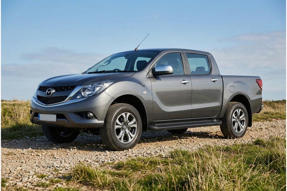 Mazda BT-50 2012- рр. Бокові пороги Allmond Black (2 шт., Алюміній) Image