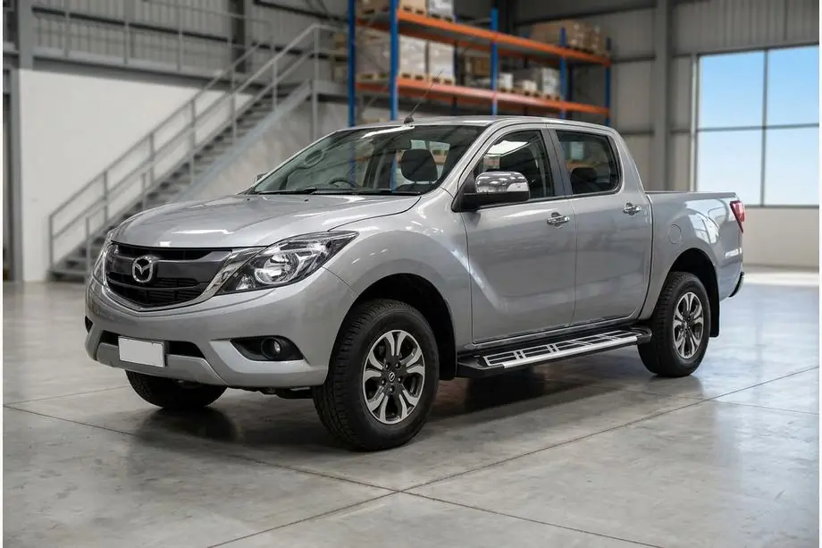 Mazda BT-50 2012- рр. Бокові пороги Sunrise (2 шт., Алюміній) Image