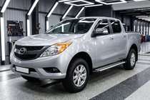 Mazda BT-50 2012- рр. Бокові пороги Line (2 шт., Алюміній) фото 1