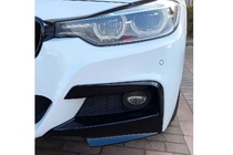 BMW 3 серія F30/F31 2012-2019 рр. Кутові накладки на передній бампер (для M-Sport, ABS) фото 2