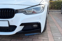 BMW 3 серія F30/F31 2012-2019 рр. Кутові накладки на передній бампер (для M-Sport, ABS) фото 1
