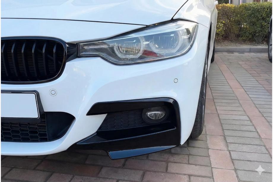 BMW 3 серія F30/F31 2012-2019 рр. Кутові накладки на передній бампер (для M-Sport, ABS) Image