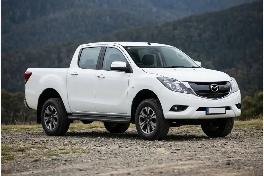 Mazda BT-50 2012- рр. Бокові пороги Bosphorus Black (2 шт., Алюміній) Image