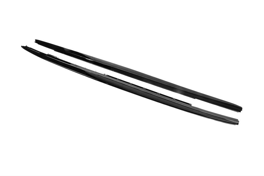 BMW 5 серія G30/G31 2017-2023 рр. Накладки на пороги ABS (під M-Sport/M5 пороги, чорний глянець) Фото 3