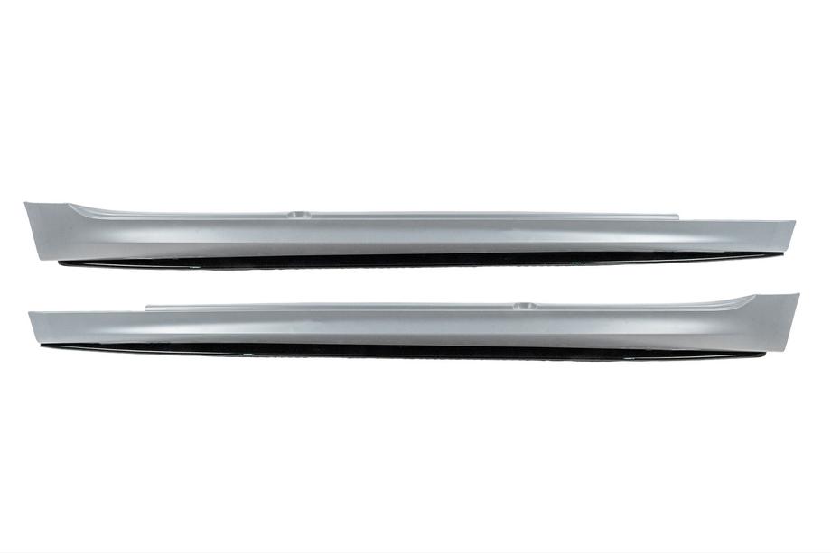BMW 5 серія G30/G31 2017-2023 рр. Накладки на пороги ABS (під M-Sport/M5 пороги, чорний глянець) Фото 5