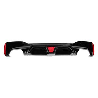 Дифузор заднього бампера CS-Style LED (для M-Sport/M5 F90, ABS) фото 1