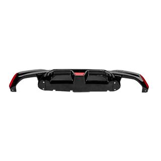 Дифузор заднього бампера CS-Style LED (для M-Sport/M5 F90, ABS) фото 4