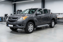 Mazda BT-50 2012- рр. Бокові пороги Rainbow (2 шт., Алюміній) фото 1