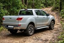 Mazda BT-50 2012- рр. Бокові пороги X5-тип (2 шт, алюм) фото 1