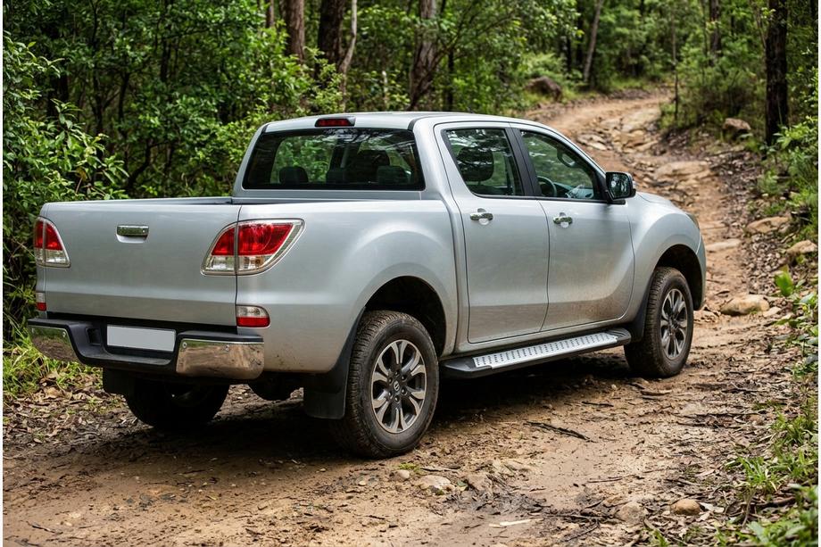 Mazda BT-50 2012- рр. Бокові пороги X5-тип (2 шт, алюм) Image