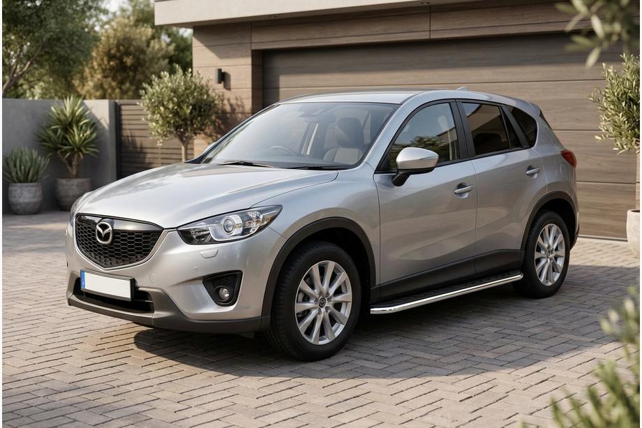Mazda CX-5 2012-2017 рр. Бокові пороги Maydos V1 (2 шт., Нерж) Image