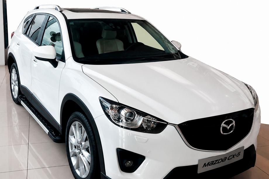 Mazda CX-5 2012-2017 рр. Бокові пороги RedLine V1 (2 шт., Алюміній) Image