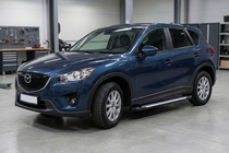 Mazda CX-5 2012-2017 рр. Бокові пороги Line (2 шт., Алюміній) фото 1