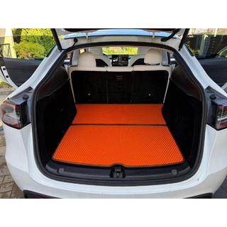 Килимок в багажник EVA V2 (5-ти місний, Помаранчевий) Tesla Model Y 2020- рр.