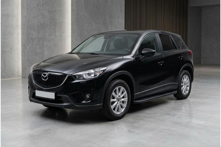 Mazda CX-5 2012-2017 рр. Бокові пороги Bosphorus Black (2 шт., Алюміній) Image