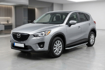 Mazda CX-5 2012-2017 рр. Бокові пороги Tayga Grey (2 шт., алюміній) фото 1