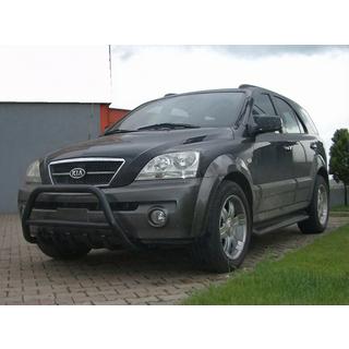 Кенгурятник WT003 Black (нерж.) Kia Sorento I BL 2002-2009 рр. фото 1