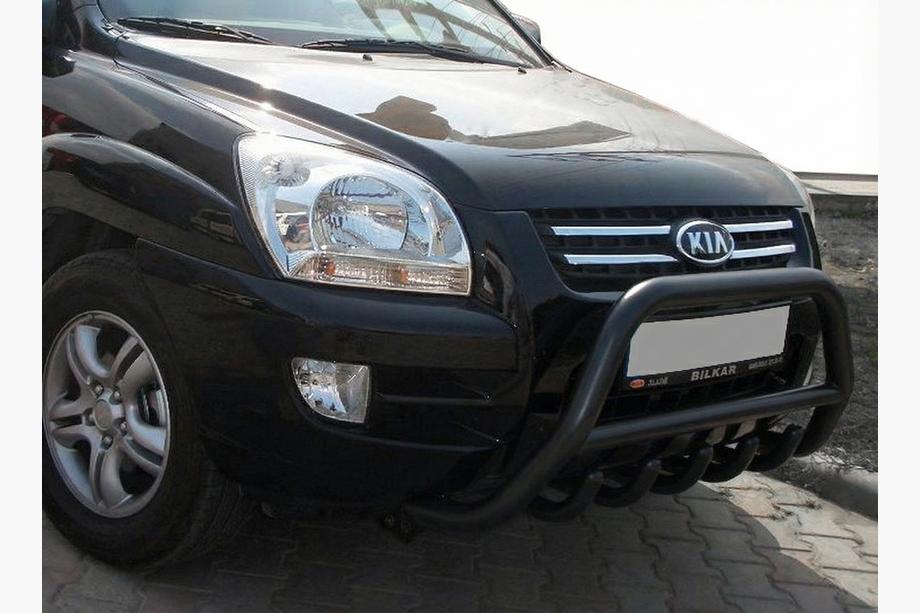 Kia Sportage 2004-2010 рр. Кенгурятник WT003 Black (нерж.) Фото 5